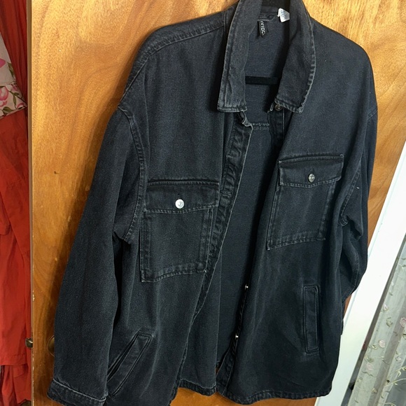 H&M Charcoal Denim Jacket - Picture 1 of 3